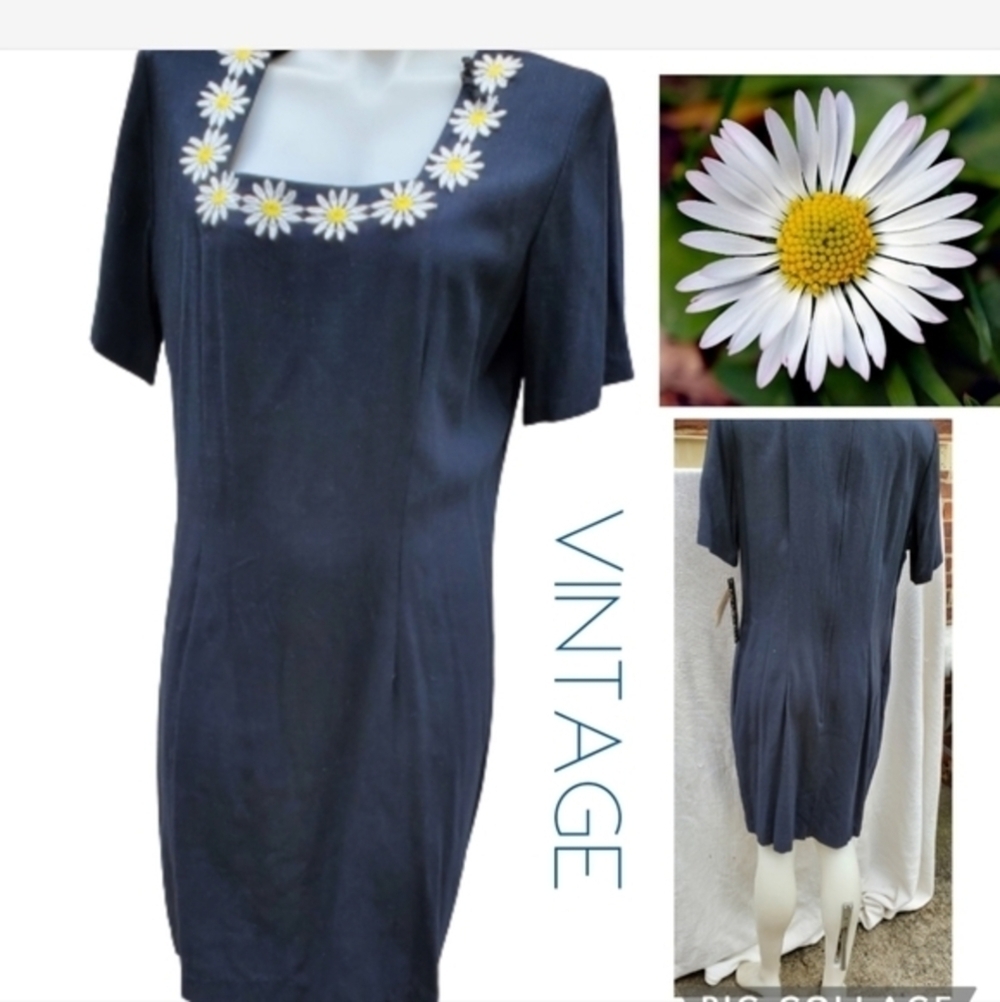 Vintage Plus Size Sweetheart Daisy Dress‎ 16 - Picture 4 of 15